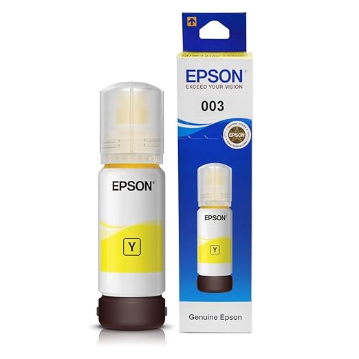 Epson 003 Yellow Ink Bottle (Original) – Bright Colors, High-Yield Printing