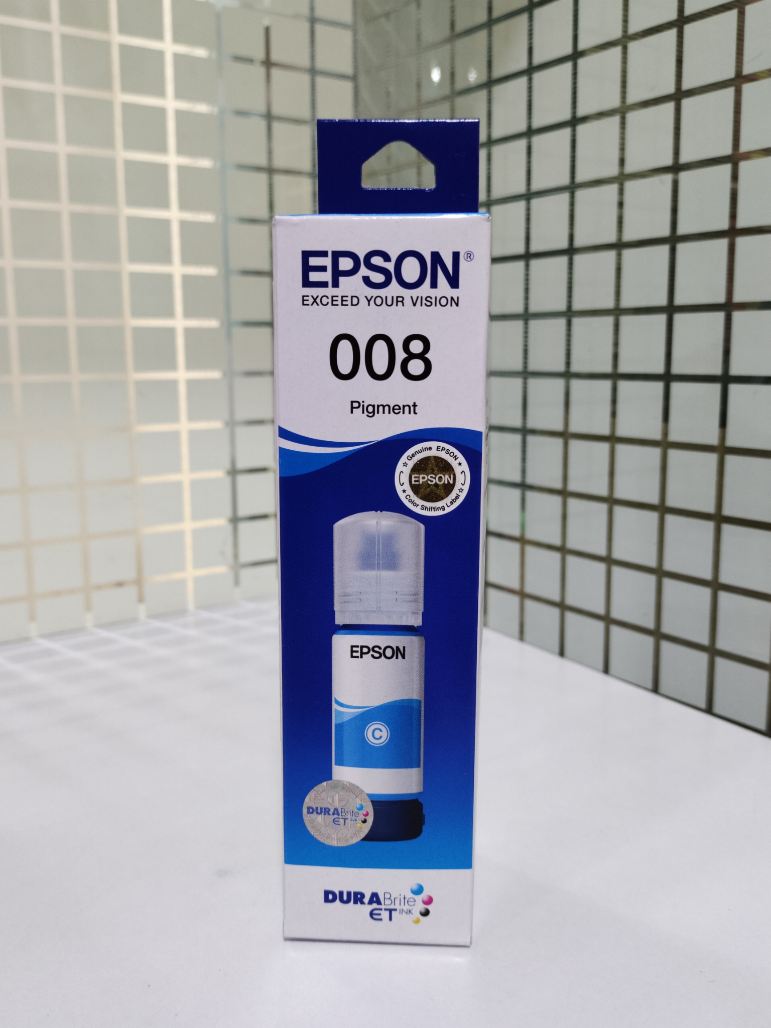 Epson 008 Cyan Original Ink Bottle | For Epson EcoTank Printers