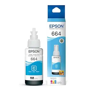 Epson 664 Cyan Ink Bottle | Original Epson Ink for EcoTank Printers