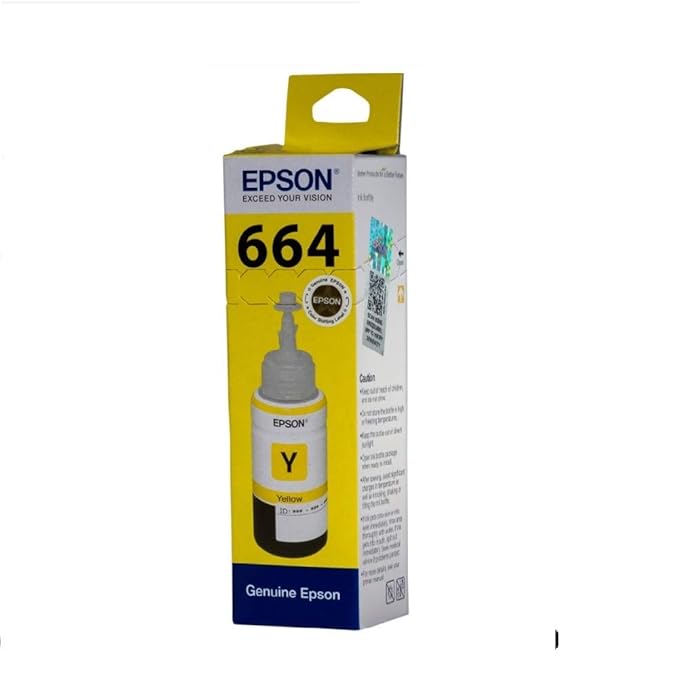 Epson 664 Yellow Ink Bottle | Original Epson Ink for EcoTank Printers