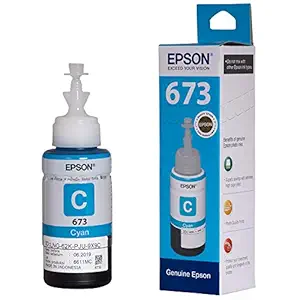 Epson 673 Cyan Ink Bottle | Original Epson Ink for EcoTank Printers