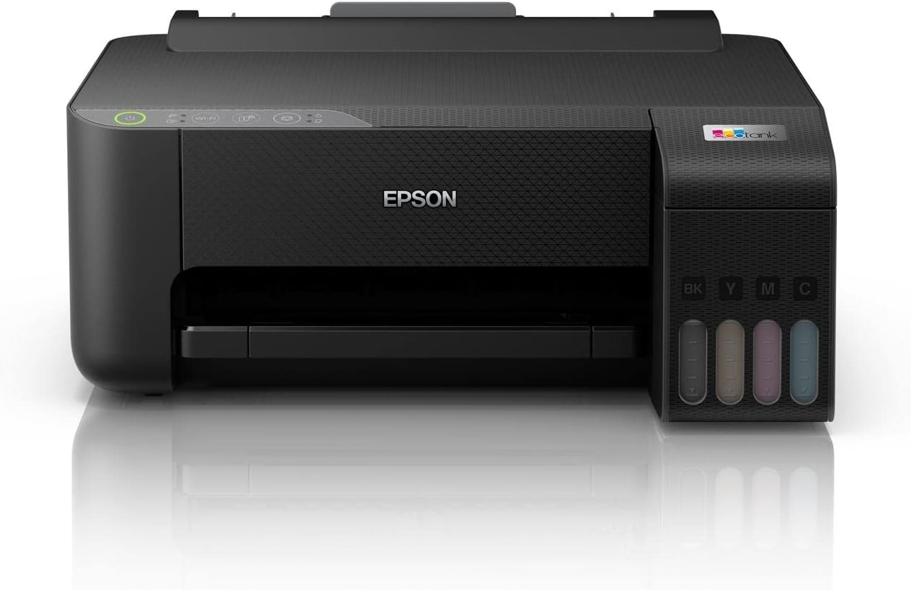 Epson EcoTank L1250 Home ink tank A4 printer with WiFi and SmartPanel App connectivity, Black, Compact