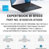ASUS ExpertBook i3 13th Gen Business Laptop | 8GB RAM, 512GB SSD, 15.6” FHD IPS, With Bag