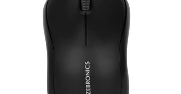 Zebronics Comfort Wired Mouse – Ergonomic USB Optical Mouse for Office & Home